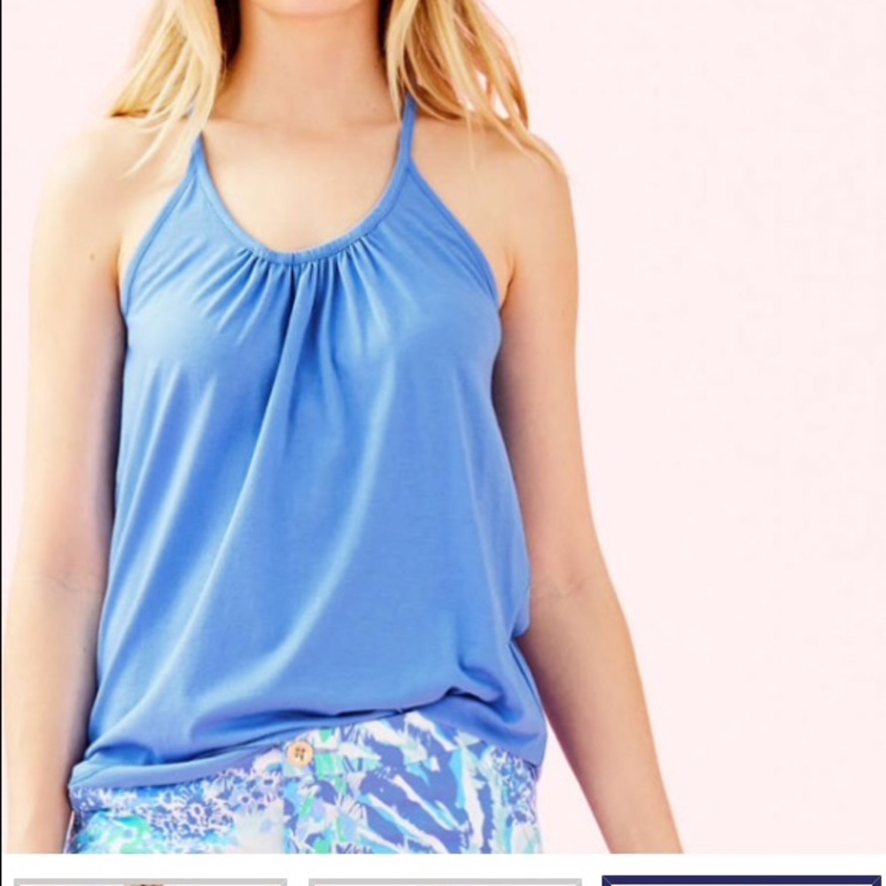 Lilly Pulitzer Lacy Top Blue Haven XXS NWT